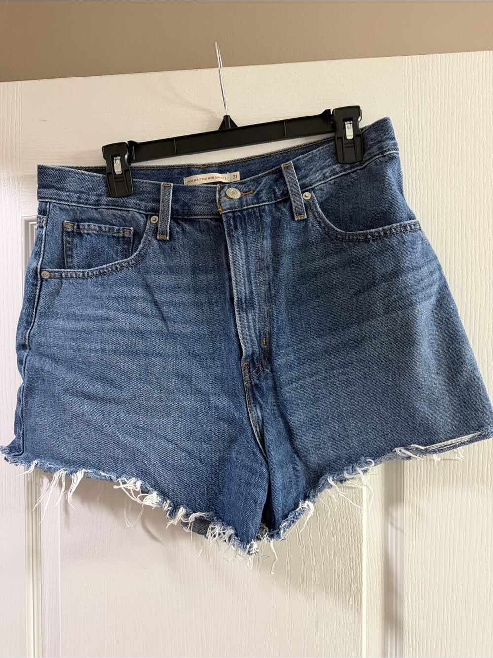 Levi's high waisted mom Denim Shorts - Blue